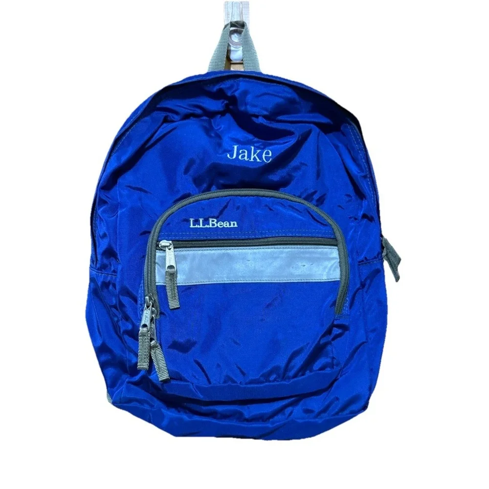 LL‎ Bean Book Pack Backpack Nylon Royal Blue 15